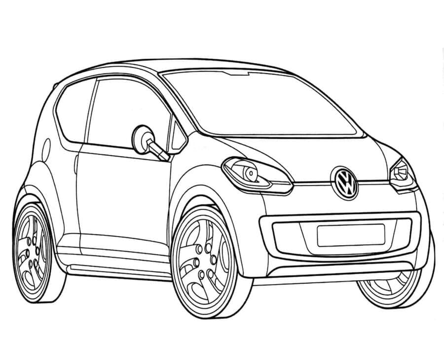 Omalovánka Volkswagen zdarma základní tisknutelné